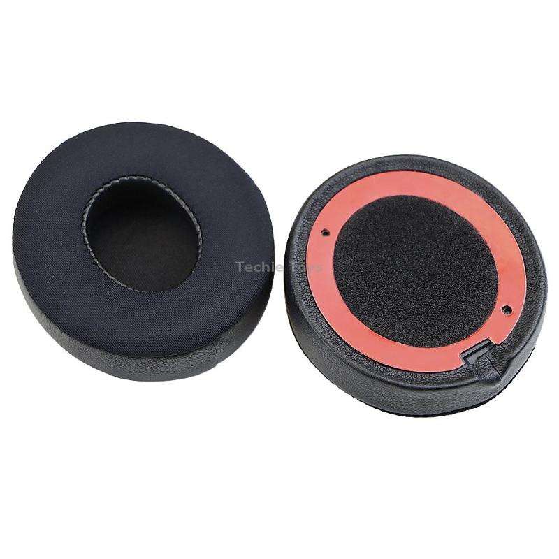 2pcs For Beats Solo2/Solo3 Bluetooth Headphone Covers Foam Earmuffs(Black)