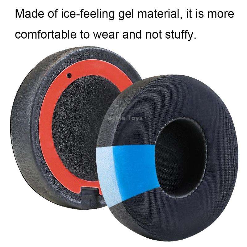 2pcs For Beats Solo2/Solo3 Bluetooth Headphone Covers Foam Earmuffs(Black)