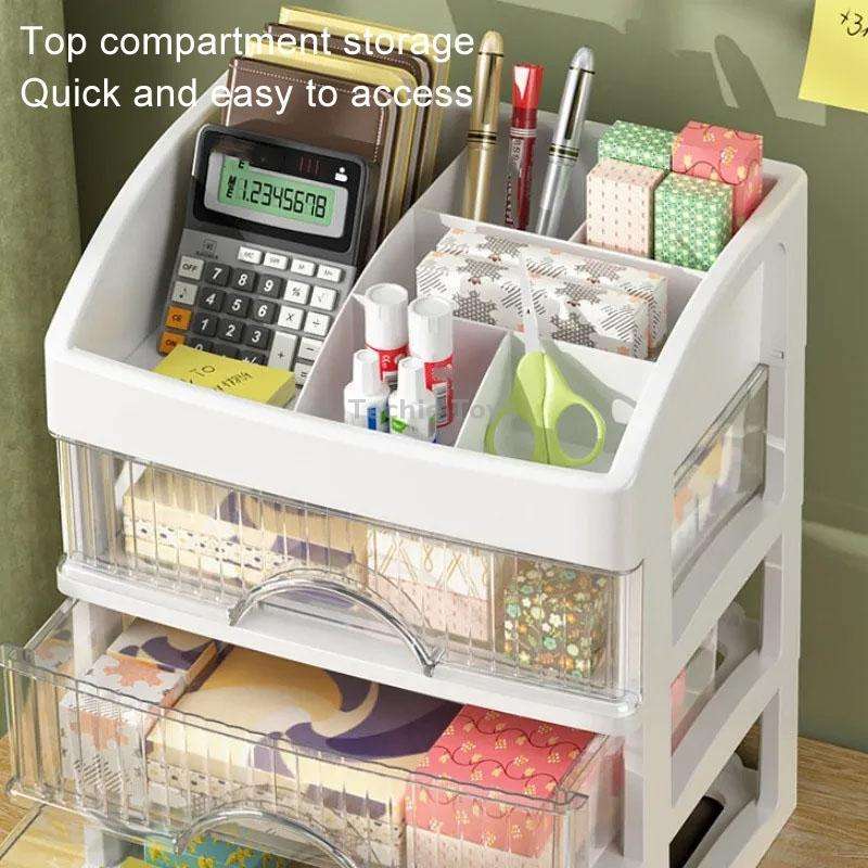 Desktop Drawer Organizer Multi-Layer Cosmetic Jewelry Box Stationery Multi-Functional Organizer, Sty