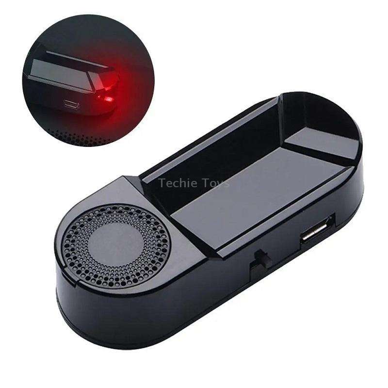 Car Solar Anti-Theft Alarm LED Warning Light With Aromatherapy(Red Light)