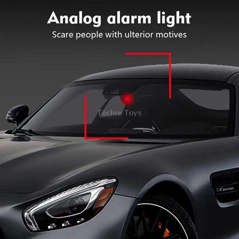 Car Solar Anti-Theft Alarm LED Warning Light With Aromatherapy(Red Light)