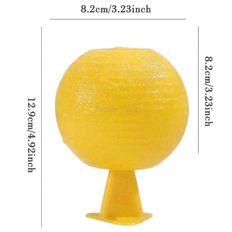 8cm Fruit Fly Balls for Indoor Use Insect Trap Sticky Insect Balls(Yellow With Base+Double-side Glue