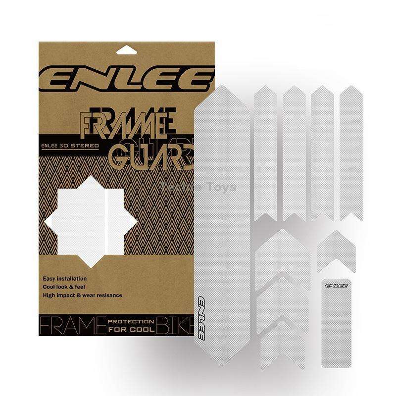 ENLEE 10pcs /Set Mountain Bike Frame Anti-Scratch Sticker Waterproof Protective Film For Cycling Equ