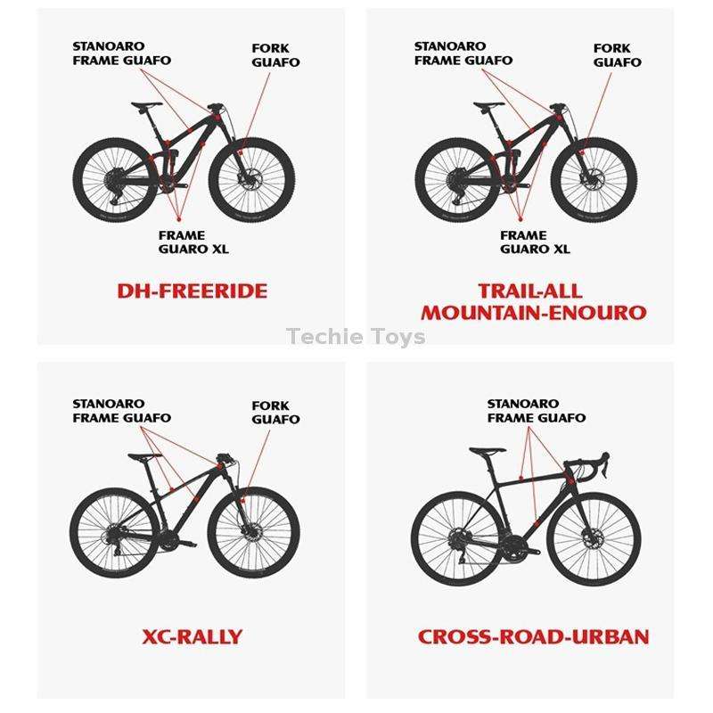 ENLEE 10pcs /Set Mountain Bike Frame Anti-Scratch Sticker Waterproof Protective Film For Cycling Equ