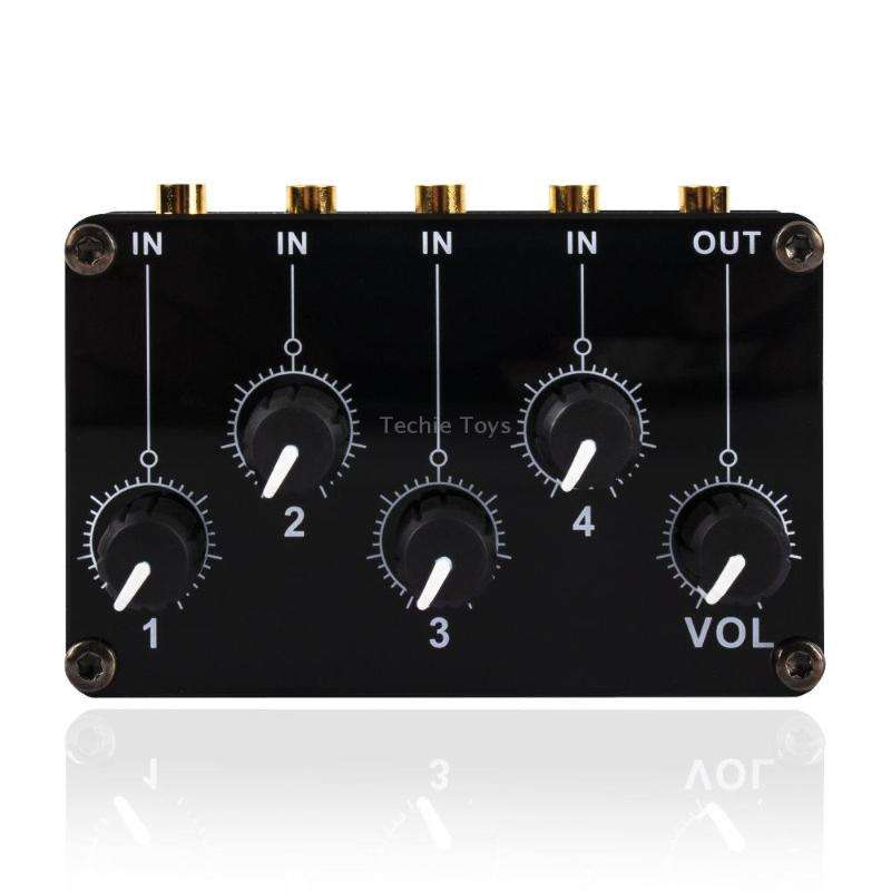Portable 4-Way Stereo Line Passive Mixer Console(TX400)