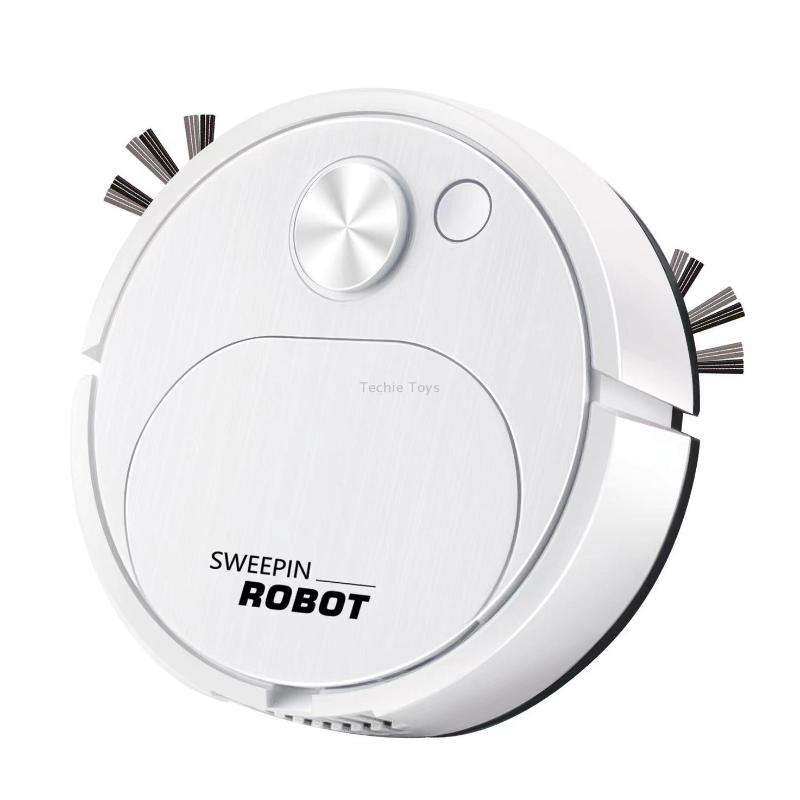 Field Sweeping Robot Auto Family Mini Cleaning Machine USB Charging Smart Vacuum(White)