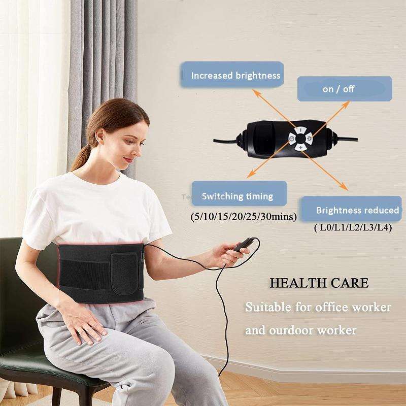 120 LEDs Red Light + Infrared Light Therapy Belt For Back Shoulder Waist Pain Relief EU Plug