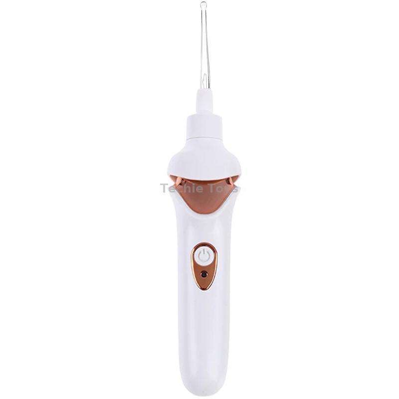 Luminous Upgraded LED Electric Ear Scoop Children Ear Cleaning Tool Set(White)
