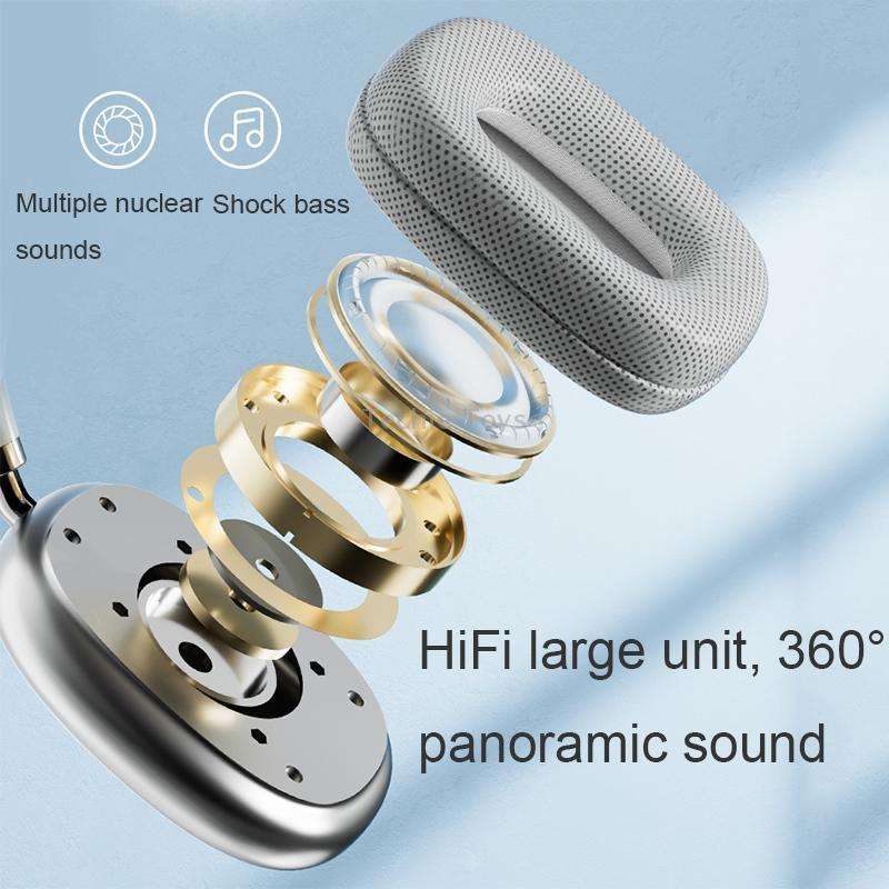 P9 Pro Max HiFi Sound Effect Noise Reduction Wireless Bluetooth Headset(Black)