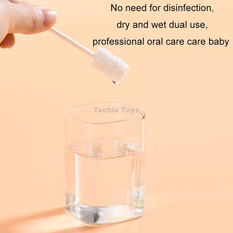 CUYUANSD 30pcs/can Baby Oral Cleaner Tongue Cleaning Gauze Swab, Style: Classic