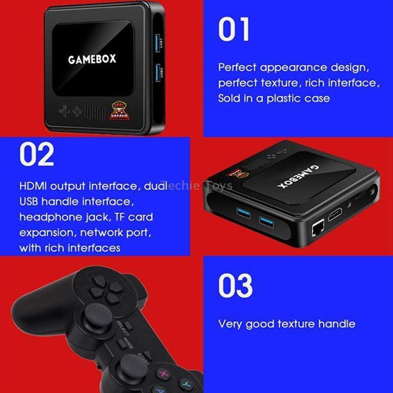 G10 GAMEBOX TV Box Dual System Wireless Android 3D Home 4K HD Game Console Support PS1 / PSP, Style: