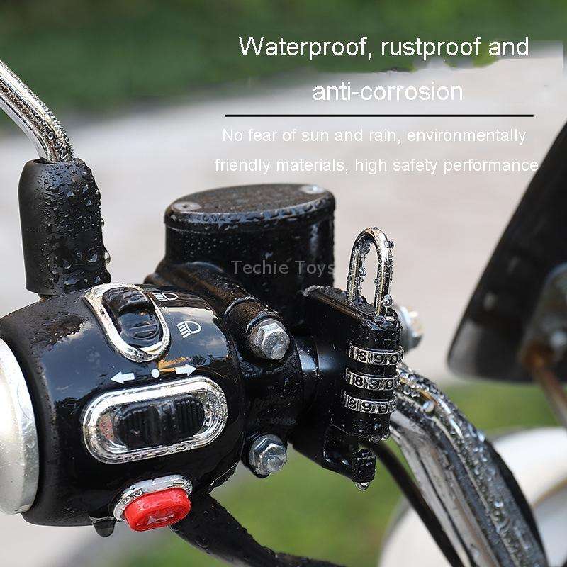 Motorcycle Helmet Anti-Theft Lock Fixed Helmet Combination Padlock, Color: Black