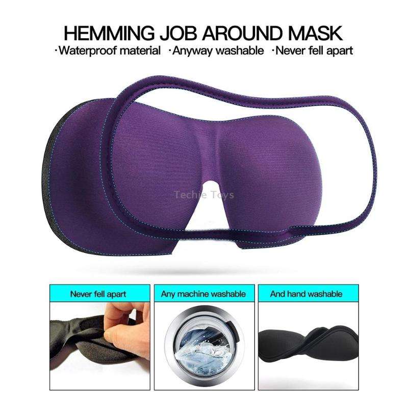 3D Adjustable Silicone Anti-slip Sleep Eye Mask Three-dimensional Memory Foam Eye Protection Mask(Pu