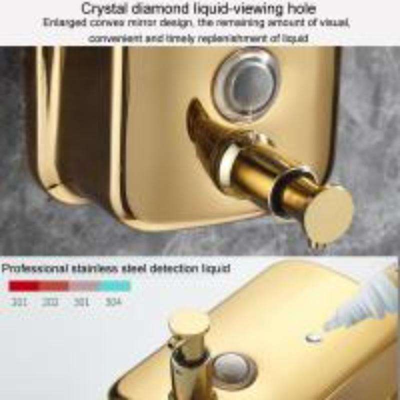 304 Stainless Steel Bathroom Soap Dispenser Simple Hotel Home Wall Mounted Manual Shower Fluid Bottl