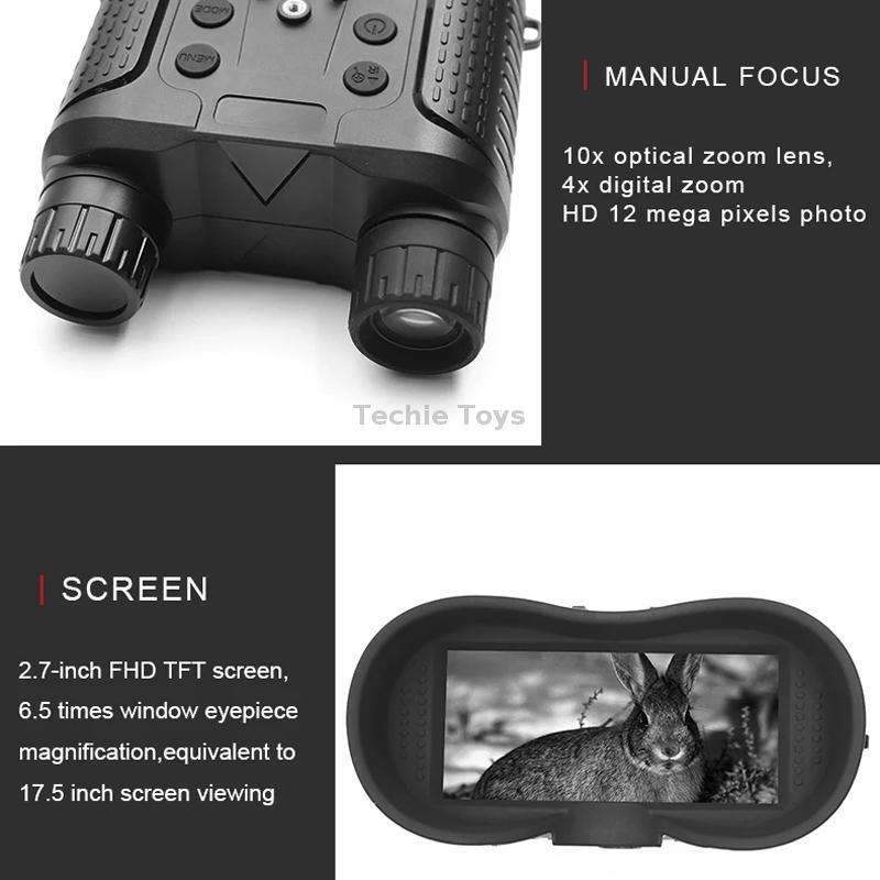 NV8160 Head-Mounted Night Vision Device Binocular Digital 2.7 Inch Screen Outdoor Infrared Night Vis