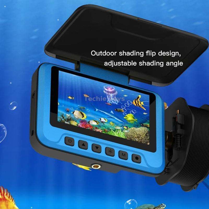 FDV3000 Fish Finder Camera Underwater Monitoring Fishing Sonar Sensor 4.3 Inch Display LED Digital Z
