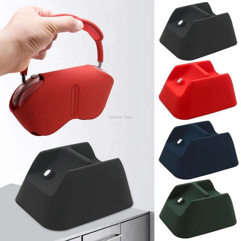 For AirPods Max Wireless Headphone Silicone Charger Dock Stand Base(Midnight Blue)
