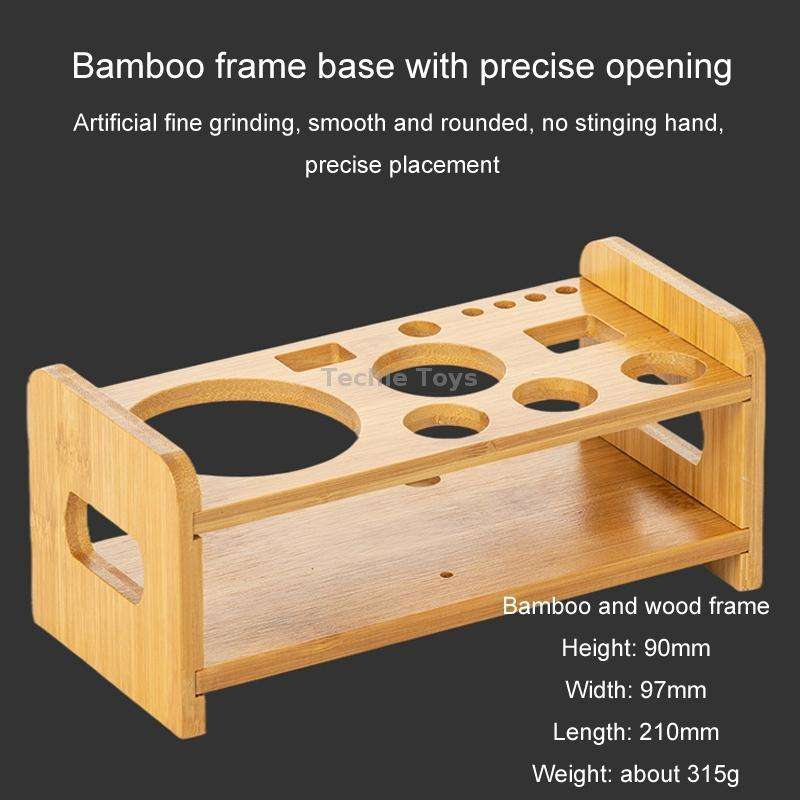 750ml 12 In 1 Stainless Steel Bartender Wooden Stand Set Cocktail Bartending Tools