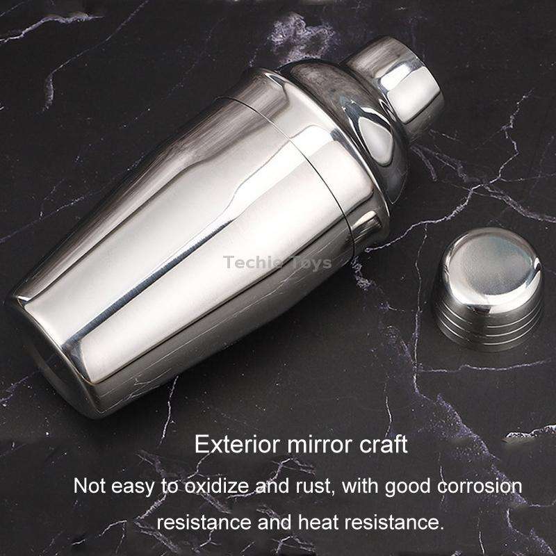 750ml 12 In 1 Stainless Steel Bartender Wooden Stand Set Cocktail Bartending Tools