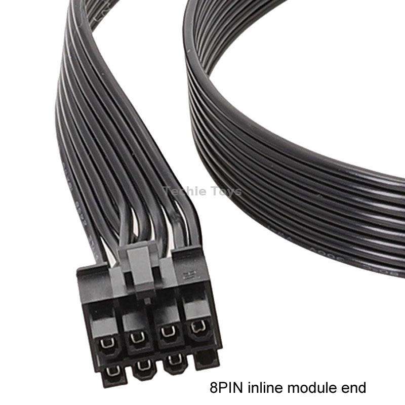 60cm For Corsair 18AWG Flat Cable Power Module Cable Graphics Card Module Cable 8Pin To 8Pin 6+2(Blo