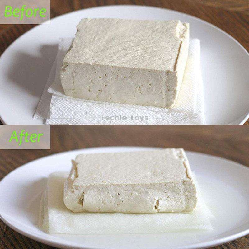 Household Tofu Squeezer Kitchen Built-In Tofu Draining Machine(White And Green)