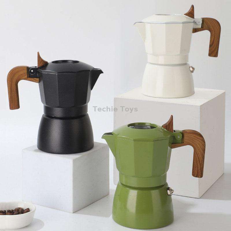 100ml Dual Valve Mocha Pot Espresso Machine Outdoor Coffee Brewing Pot Extraction Tool(Green)