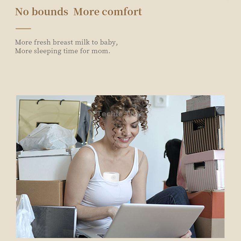 S12 LCD Screen Smart Large Capacity Portable Wearable Silent Electric Breast Pump, Color: Bilateral