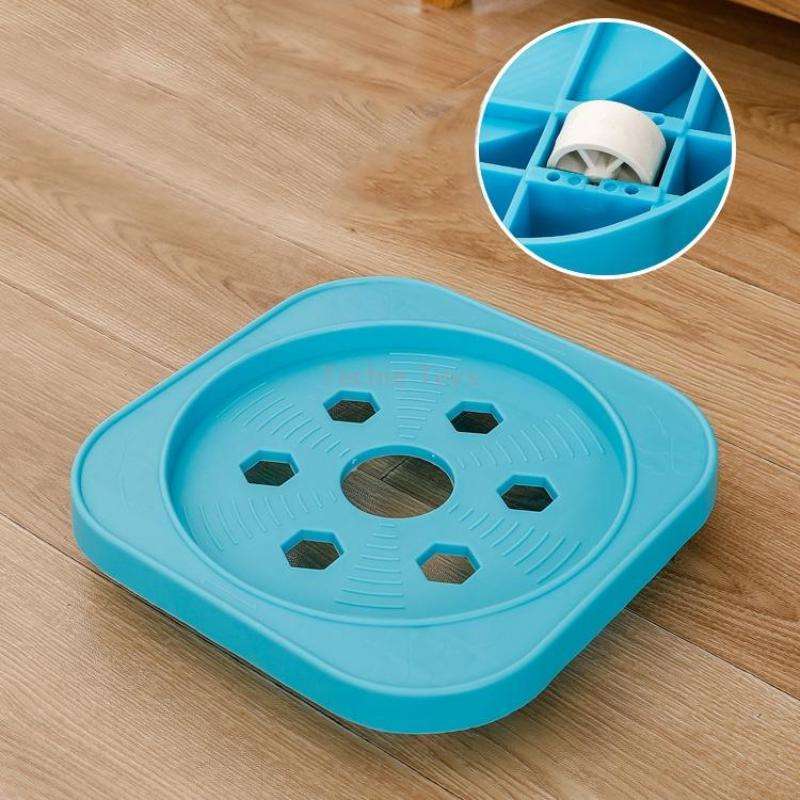 Multifunctional Kitchen Gas Bottle Storage Rack Flower Pot and Bucket Mobile Stand, Spec: Blue Strai