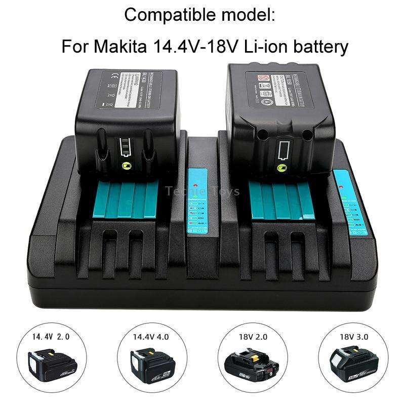 For Makita DC18RC 14.4-18V Lithium Battery Dual Charger, Specification: UK Plug