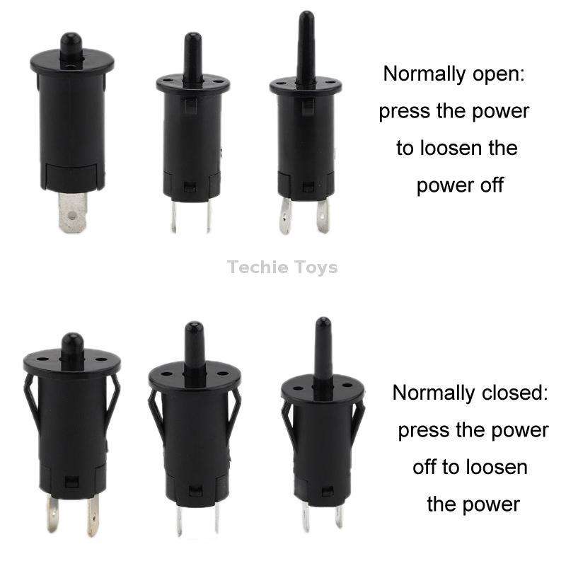 3pcs Refrigerator Door Light Switch Wardrobe Door Self-reset Switch, Size: Normally Closed 4.6mm