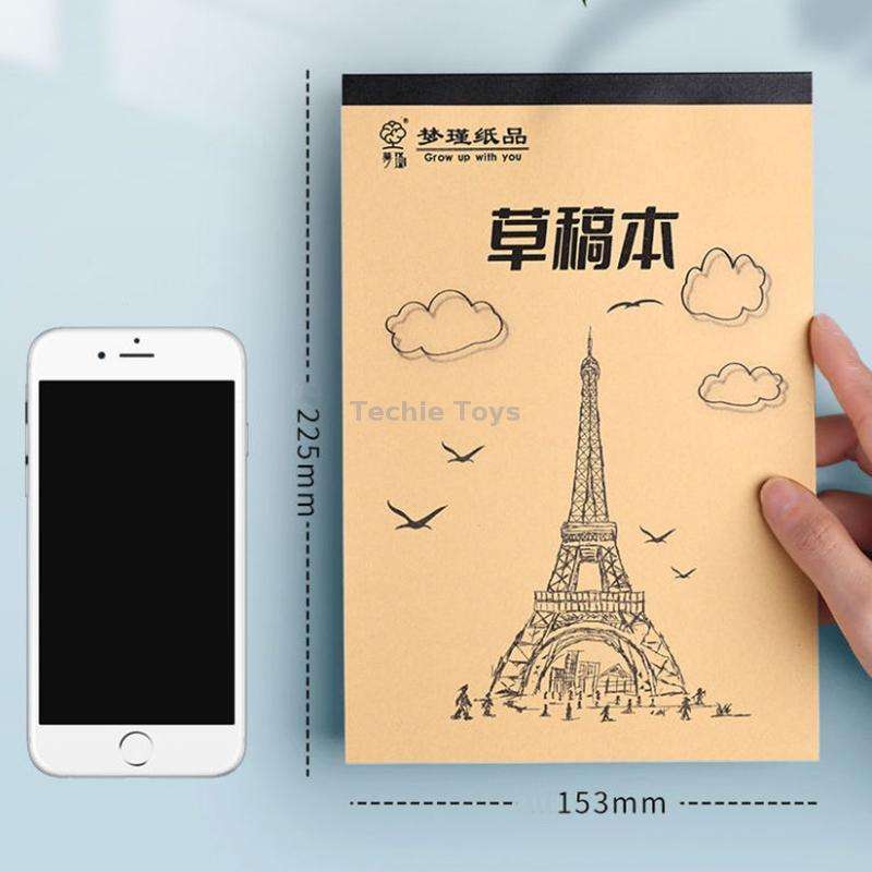 100 Pages /Book Thickened Glue Binding Draft Book Students Multipurpose Blank Sketch Paper(Upgraded)