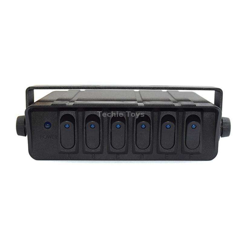12V Ship Car 6-digit 3PIN Switch Panel Control System With Wiring(Blue Light)