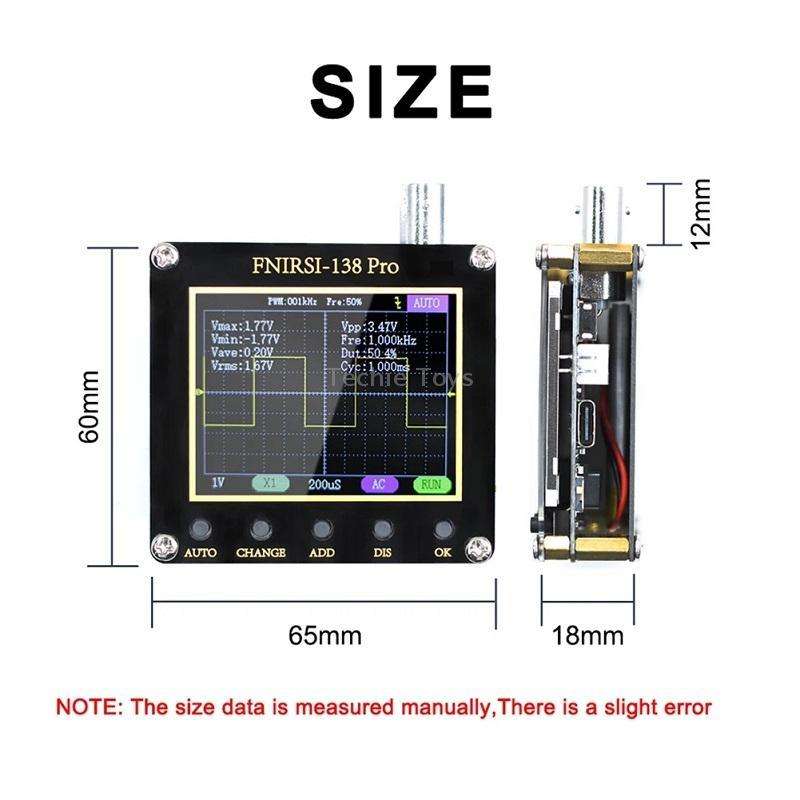FNIRSI Handheld Small Teaching Maintenance Digital Oscilloscope, Specification: Standard Without Bat