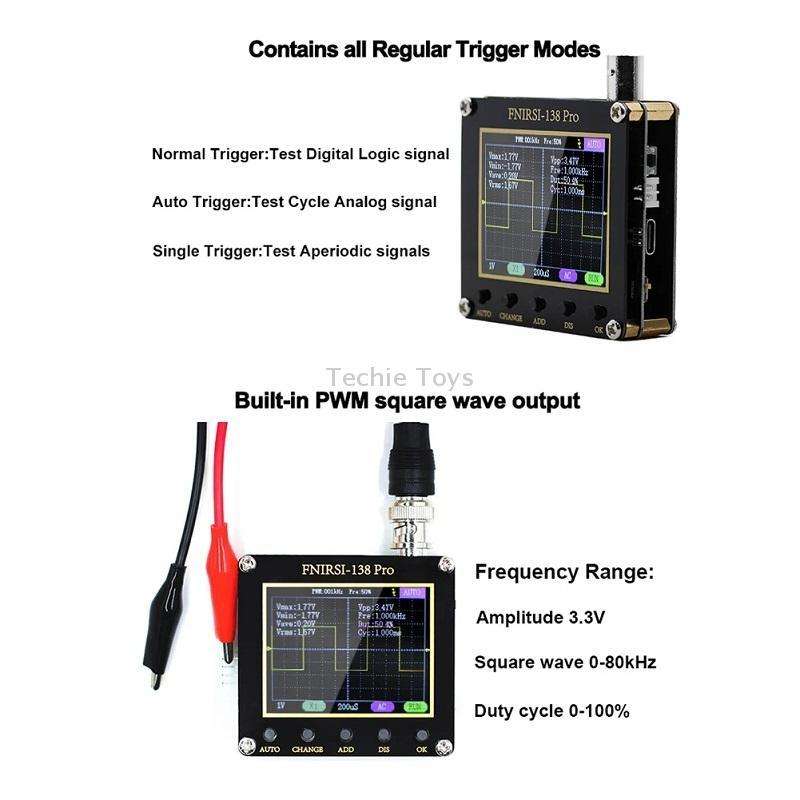 FNIRSI Handheld Small Teaching Maintenance Digital Oscilloscope, Specification: Standard Without Bat