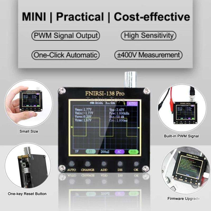 FNIRSI Handheld Small Teaching Maintenance Digital Oscilloscope, Specification: Standard Without Bat