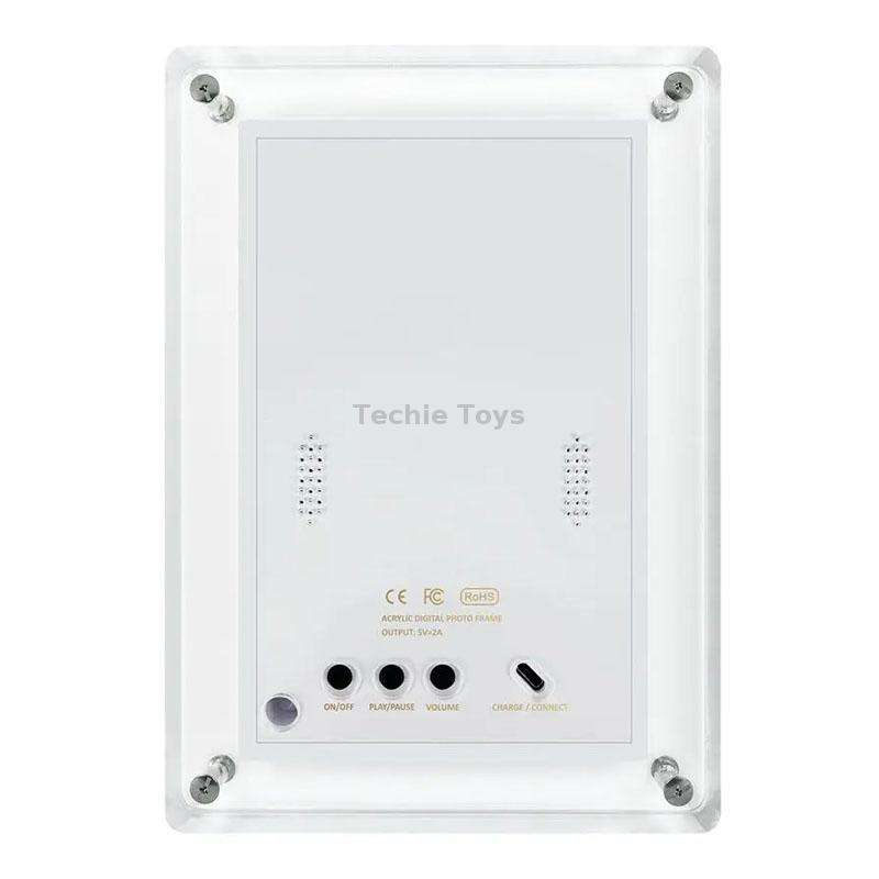 7 Inch Acrylic HD Digital Photo Frame Desktop Smart Motion Video Player Ornament(EU Plug)