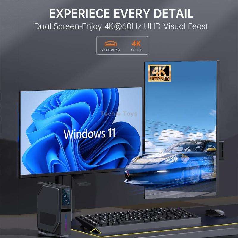 S1 Intel Alder Lake N150 WIFI 6+BT4.2 Office Home Mini PC Win11 DDR4 3200MHz, Spec: 8G+128G UK Plug