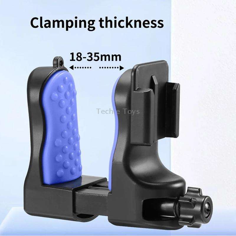 Motorcycle Helmet Chin Clamp Mount for GoPro Hero Series DJI Osmo Action, SJCAM Cameras, Spec: Set 2