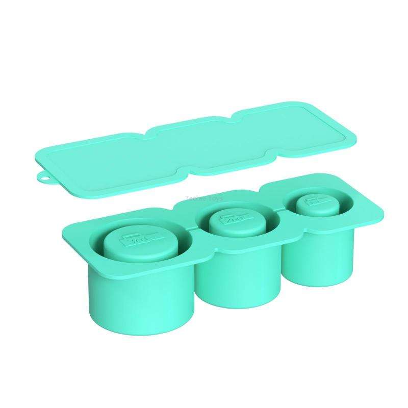 Silicone Ice Molds With Lid For Stanley Tumblers Cups Can Making 3 Hollow Cylinders(Green)