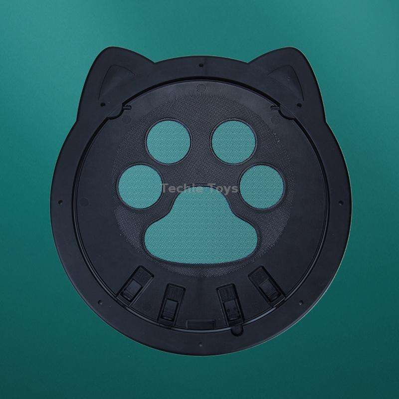 Pet Screen Door Two Way Access Magnetic Closing Cat Door Pet Products(Black)