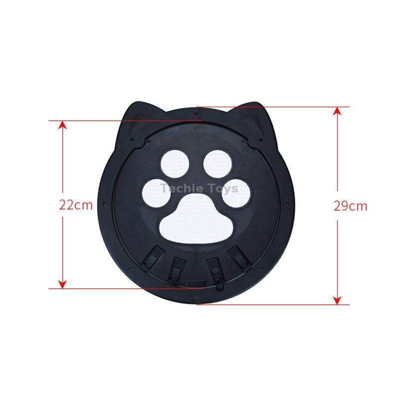 Pet Screen Door Two Way Access Magnetic Closing Cat Door Pet Products(Black)