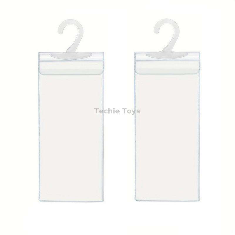 2pcs PVC Transparent Hook Bag Disability Placard Parking Sign Bag(29.5x12.7x0.4mm)