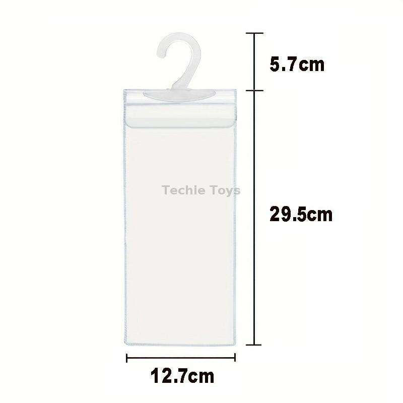 2pcs PVC Transparent Hook Bag Disability Placard Parking Sign Bag(29.5x12.7x0.4mm)