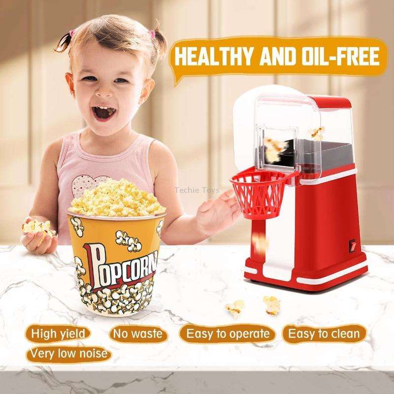1200W Basket Popcorn Machine Electric Automatic Corn Popper 220V EU Plug
