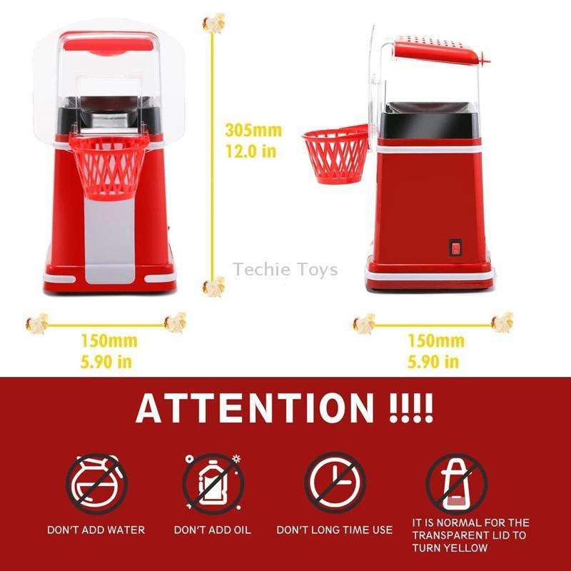 1200W Basket Popcorn Machine Electric Automatic Corn Popper 220V EU Plug