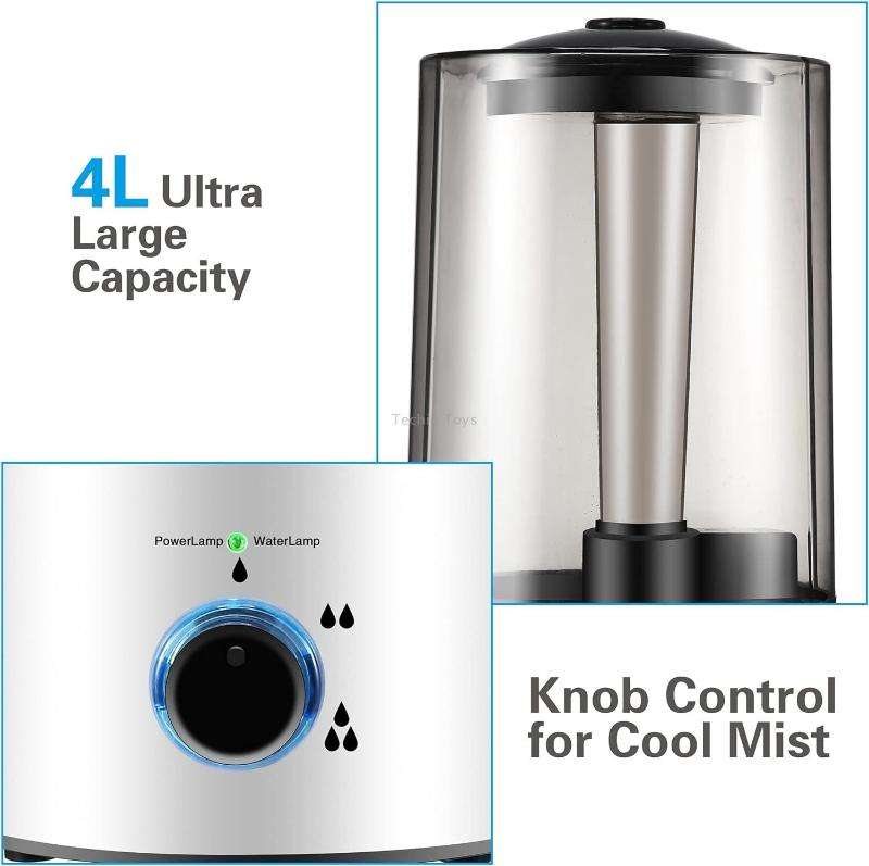 4L Reptile Humidifier Fogger Cool Mist Fog Mister with Tube for Tortoise Habita UK Plug