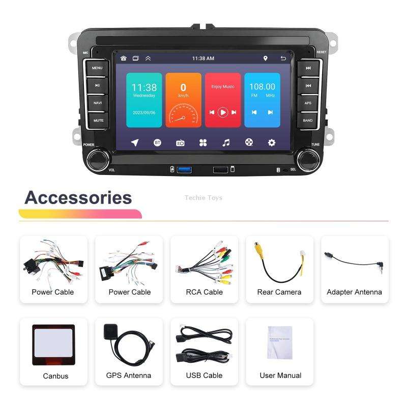 For Volkswagen/Skoda 1+32G Player Large Screen Carplay Android Navigation Reversing Camera Integrate