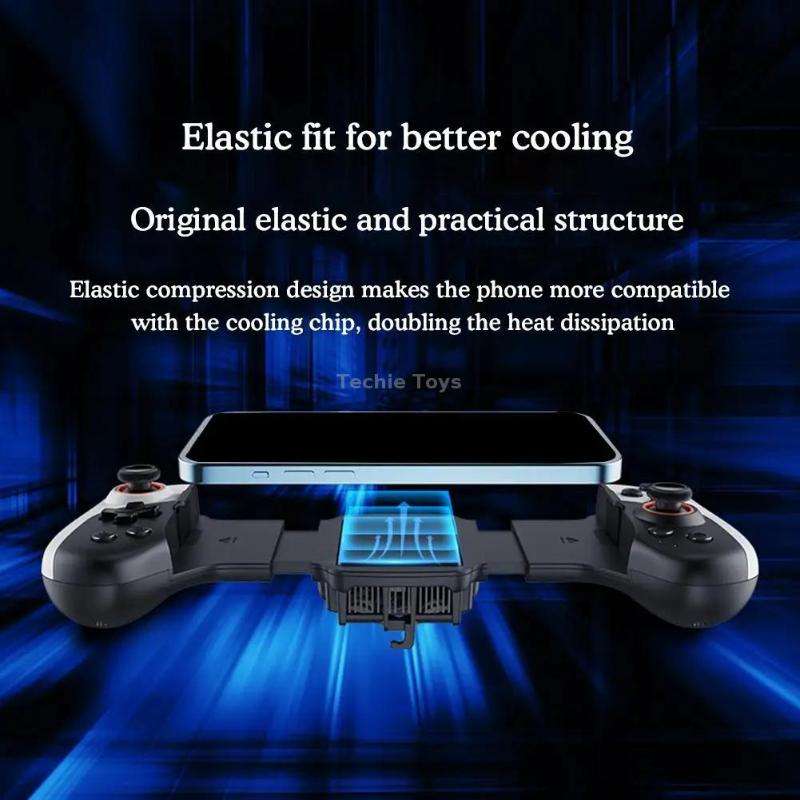 Mobile Phone Gaming Controller with Cooler & 2 Back Button Macro Programmable(Black)