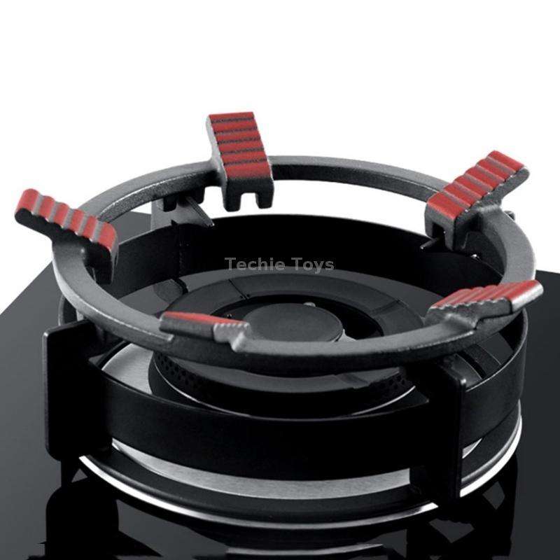 Gas Stove Anti-Slip Rack Cast Iron Anti-Slip Wok Support Ring(Black)