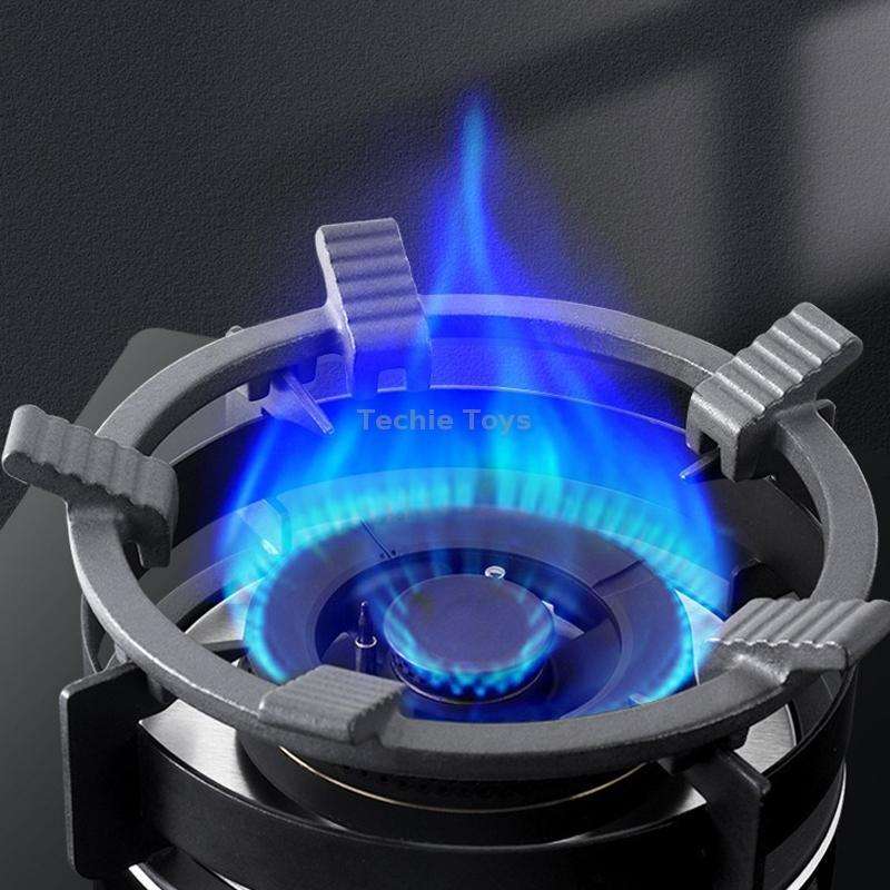 Gas Stove Anti-Slip Rack Cast Iron Anti-Slip Wok Support Ring(Black)
